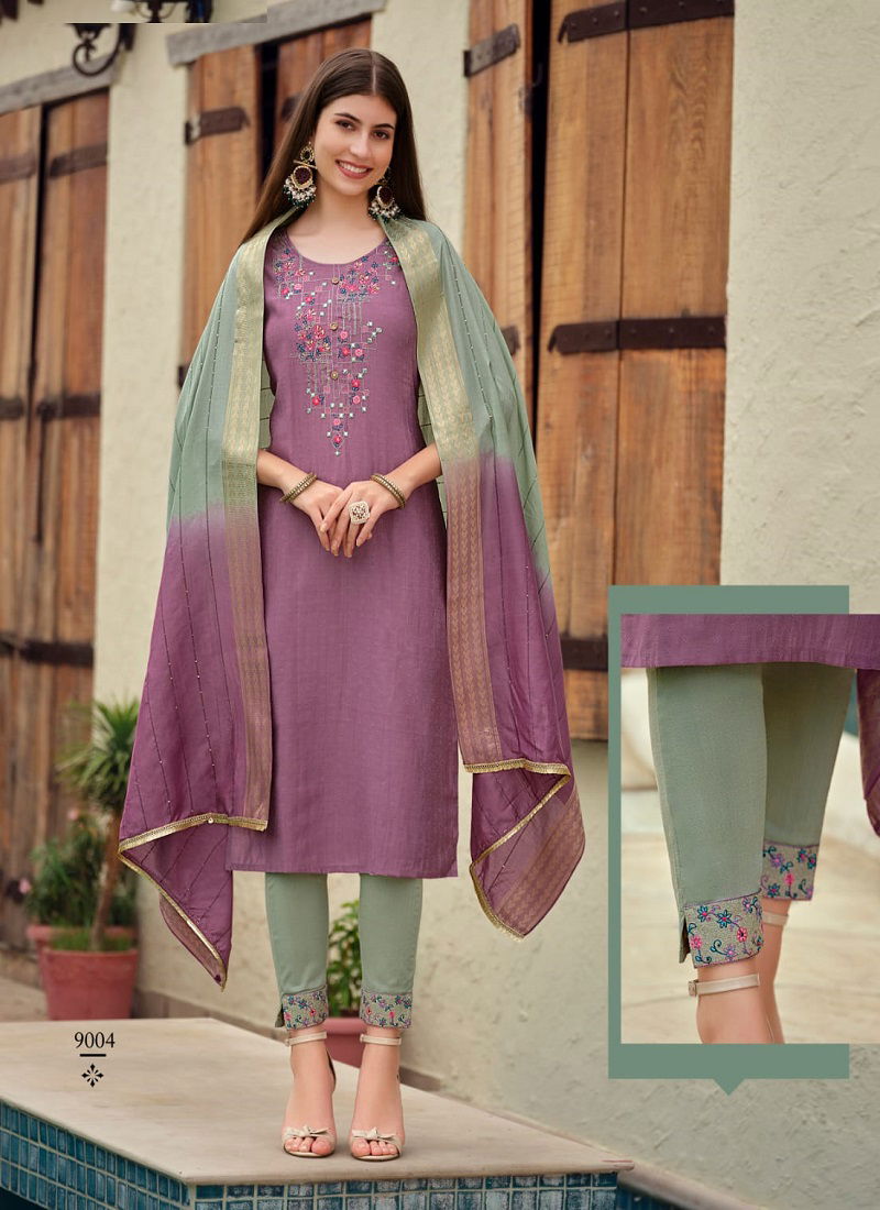 Karissa Nora Viscose Readymade Suits Catalog
